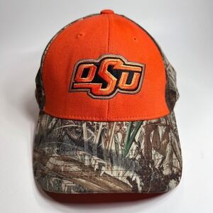 Oklahoma State OSU Cowboys Camo Orange Adjustable Hat Captivating Headgear NCAA